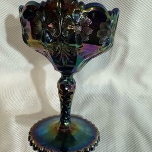 Elegant Multicolor Floral Ceramic Goblet